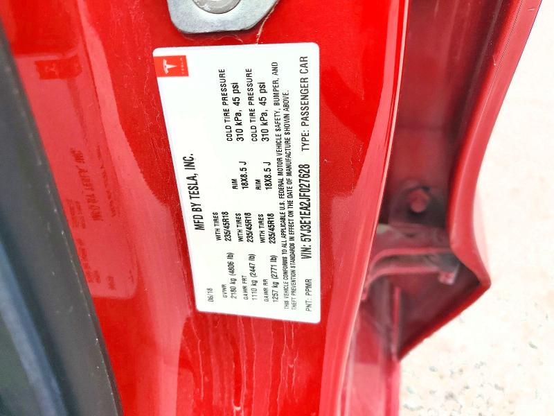 62994856 :رقم المزاد ، 5YJ3E1EA2JF027628 vin ، 2025 Tesla Model 3 مزاد بيع