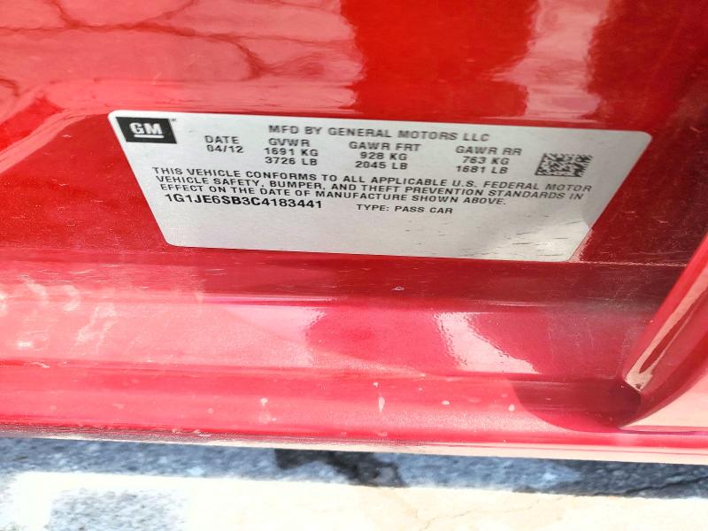 Aukcja sprzedaży 2012 Chevrolet Sonic, vin: 1G1JE6SB3C4183441, numer aukcji: 60244946