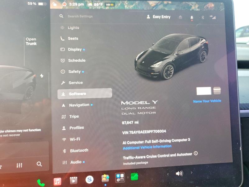 61638166 :رقم المزاد ، 7SAYGAEE9PF706004 vin ، 2023 Tesla Model Y مزاد بيع