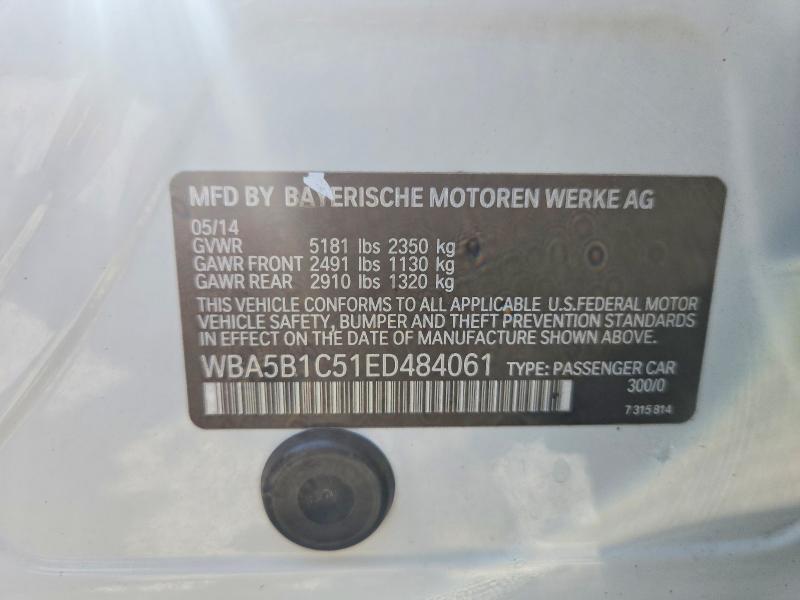 Aukcja sprzedaży 2014 Bmw 535, vin: WBA5B1C51ED484061, numer aukcji: 61789566