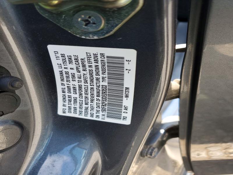 2013 Honda Civic მანქანა იყიდება აუქციონზე, vin: 19XFB2F53DE093533, აუქციონის ნომერი: 60985686