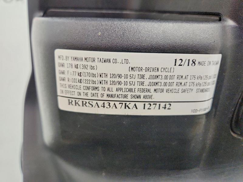 Продаж на аукціоні авто 2019 Yamaha Yw50, vin: RKRSA43A7KA127142, номер лоту: 63147456