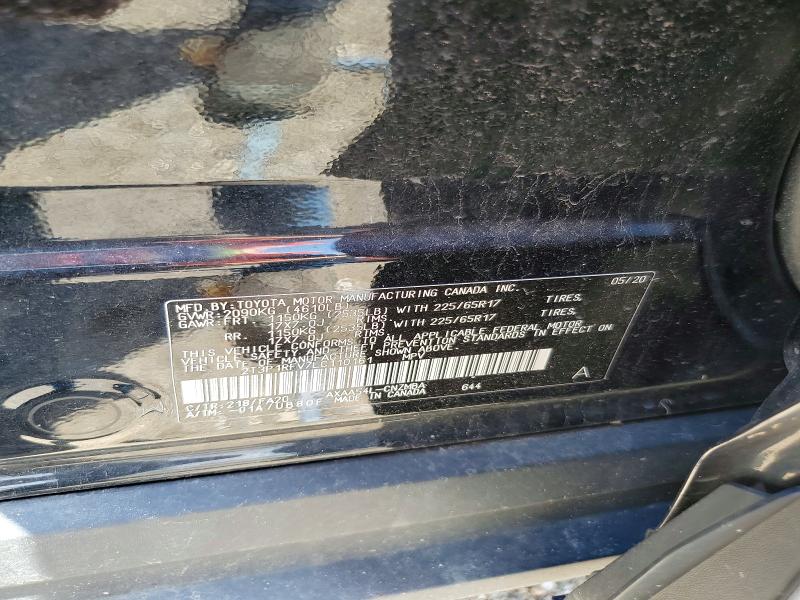 59830036 :رقم المزاد ، 2T3P1RFV7LC110161 vin ، 2020 Toyota Rav4 مزاد بيع