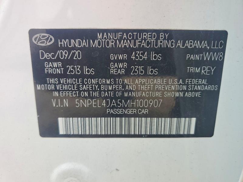 Aukcja sprzedaży 2021 Hyundai Sonata, vin: 5NPEL4JA5MH100907, numer aukcji: 62574676