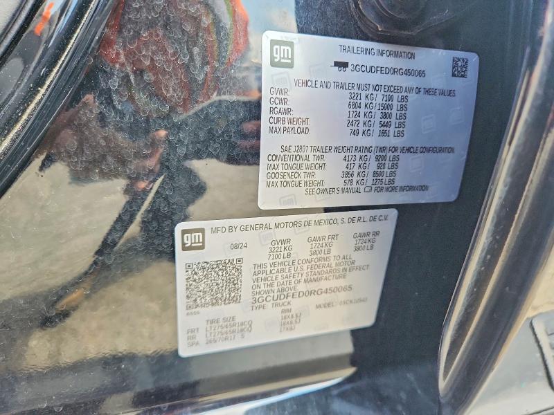 Продажа на аукционе авто 2024 Chevrolet Silverado, vin: 3GCUDFED0RG450065, номер лота: 60198166