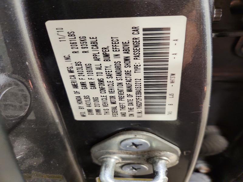 61503516 :رقم المزاد ، 1HGCP2F83BA053212 vin ، 2011 Honda Accord مزاد بيع