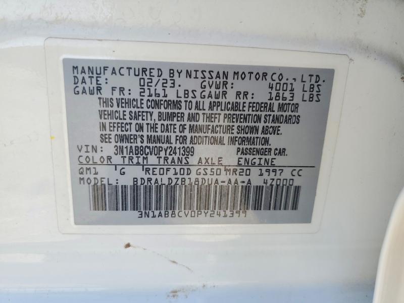 Aukcja sprzedaży 2023 Nissan Sentra, vin: 3N1AB8CV0PY241399, numer aukcji: 60645696