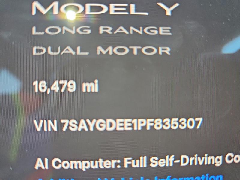 Aukcja sprzedaży 2023 Tesla Model Y, vin: 7SAYGDEE1PF835307, numer aukcji: 61739756
