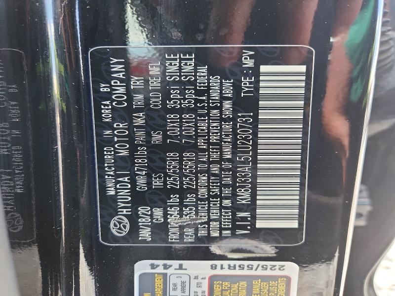 Продаж на аукціоні авто 2020 Hyundai Tucson, vin: KM8J33AL5LU230731, номер лоту: 60403876