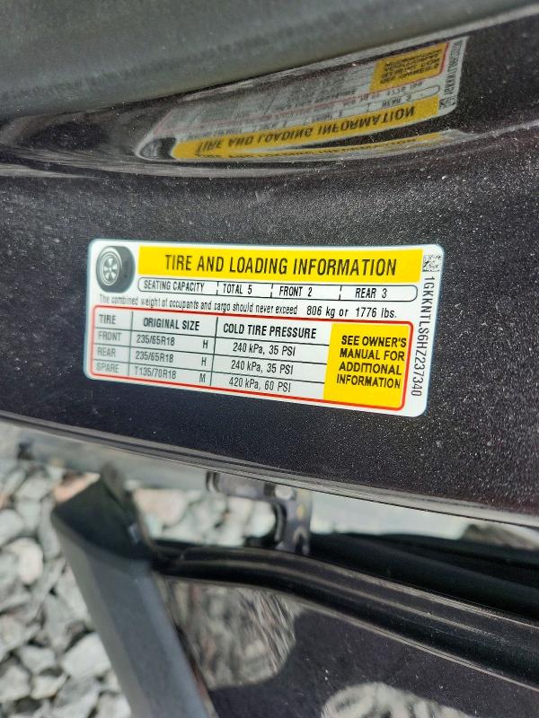 Aukcja sprzedaży 2017 Gmc Acadia, vin: 1GKKNTLS6HZ237340, numer aukcji: 59253476