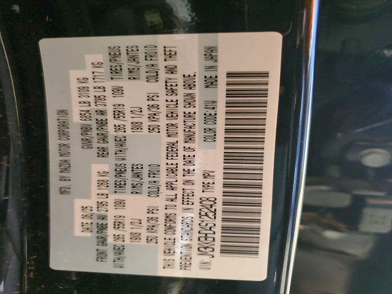 59620736 :رقم المزاد ، JM3KKBHD4S1252408 vin ، 2025 Mazda Cx-90 مزاد بيع