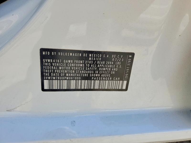 Продаж на аукціоні авто 2023 Volkswagen Jetta, vin: 3VW7M7BUXPM061999, номер лоту: 61807526