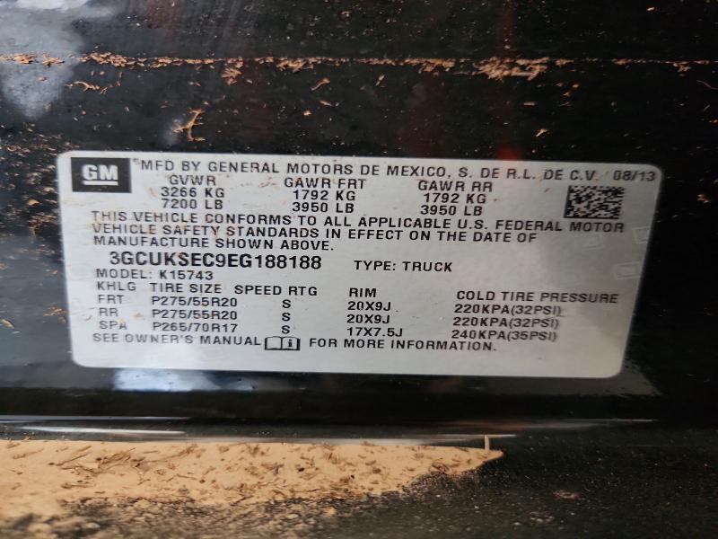 63058846 :رقم المزاد ، 3GCUKSEC9EG188188 vin ، 2014 Chevrolet Silverado مزاد بيع