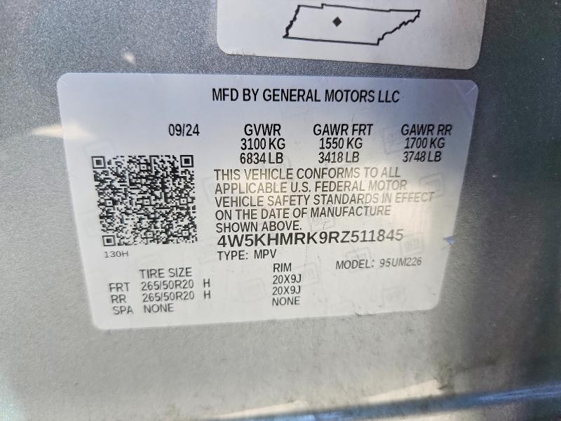 85982625 :رقم المزاد ، 4W5KHMRK9RZ511845 vin ، 2024 Acura Zdx مزاد بيع