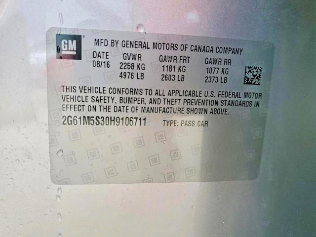 Aukcja sprzedaży 2017 Cadillac Xts, vin: 2G61M5S30H9106711, numer aukcji: 61639956