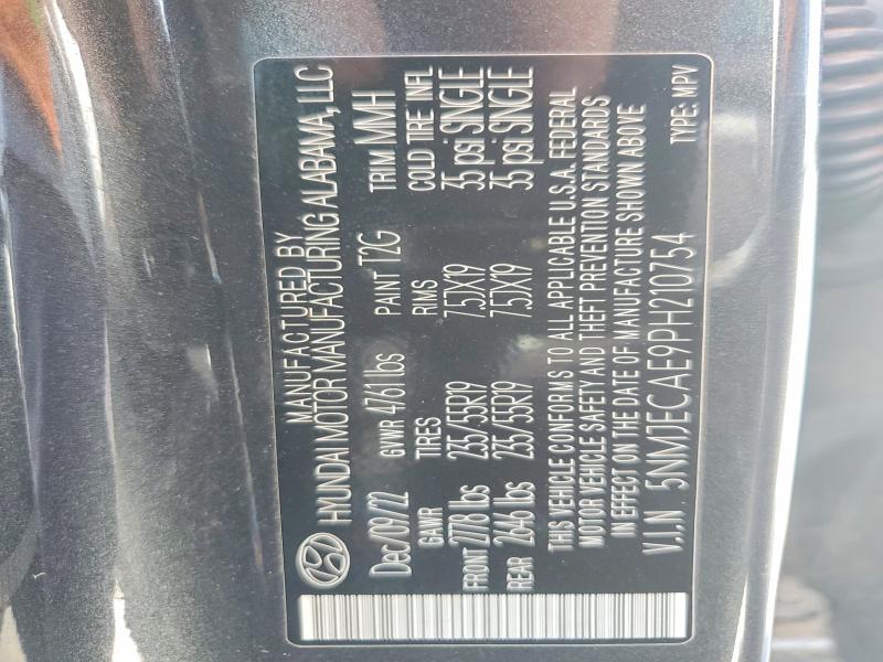 2023 Hyundai Tucson მანქანა იყიდება აუქციონზე, vin: 5NMJECAE9PH210754, აუქციონის ნომერი: 60802266