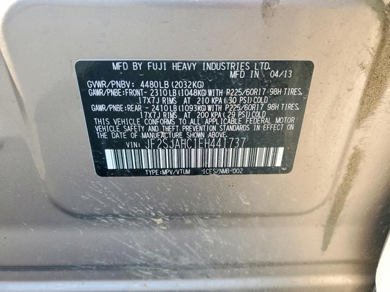 Продажа на аукционе авто 2014 Subaru Forester, vin: JF2SJAHC1EH441737, номер лота: 60023686