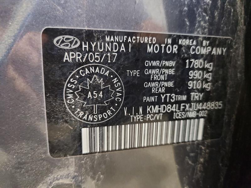 Aukcja sprzedaży 2018 Hyundai Elantra, vin: KMHD84LFXJU448835, numer aukcji: 61939416