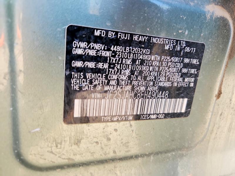 Aukcja sprzedaży 2014 Subaru Forester, vin: JF2SJAHC8EH490448, numer aukcji: 60568576