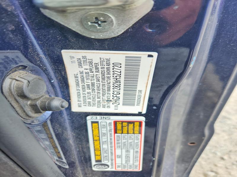 Продаж на аукціоні авто 2008 Honda Civic, vin: 2HGFG12828H522720, номер лоту: 60569876