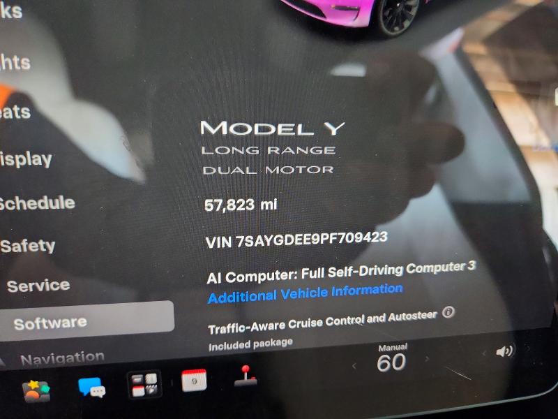 Продажа на аукционе авто 2023 Tesla Model Y, vin: 7SAYGDEE9PF709423, номер лота: 60445166