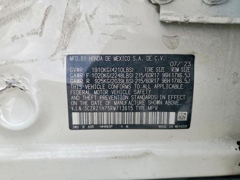 Продаж на аукціоні авто 2024 Honda Hr-v, vin: 3CZRZ1H75RM713615, номер лоту: 62466116