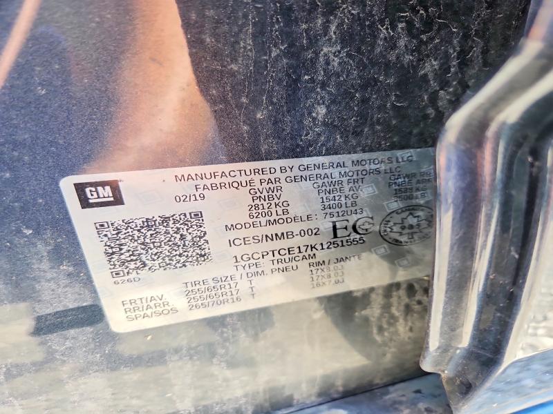 Продажа на аукционе авто 2019 Chevrolet Colorado, vin: 1GCPTCE17K1251555, номер лота: 60834886