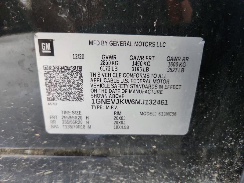 Продаж на аукціоні авто 2021 Chevrolet Traverse, vin: 1GNEVJKW6MJ132461, номер лоту: 59073206