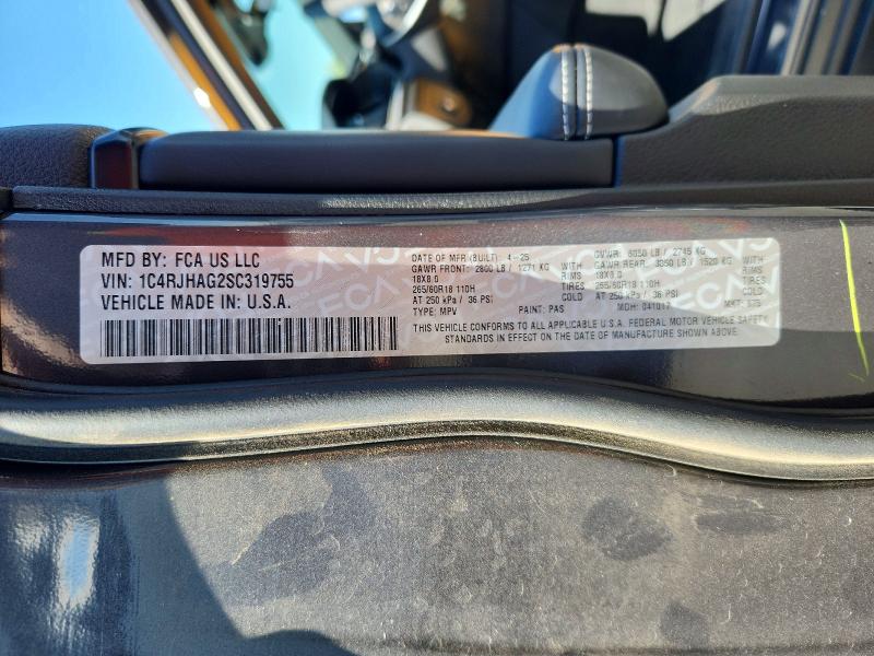 Aukcja sprzedaży 2025 Jeep Grand Cherokee, vin: 1C4RJHAG2SC319755, numer aukcji: 62280356