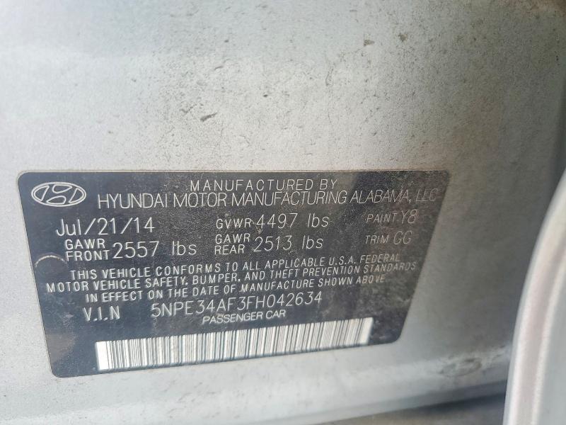 Aukcja sprzedaży 2015 Hyundai Sonata, vin: 5NPE34AF3FH042634, numer aukcji: 60309266