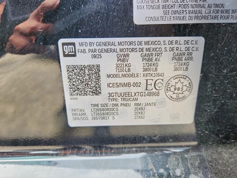Продаж на аукціоні авто 2026 Gmc Sierra, vin: 3GTUUEELXTG148968, номер лоту: 59240786