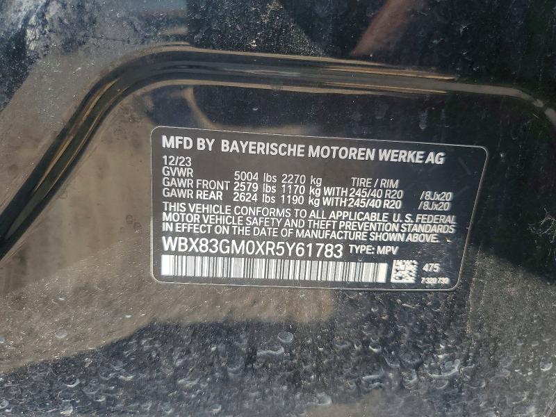 59318406 :رقم المزاد ، WBX83GM0XR5Y61783 vin ، 2024 Bmw X2 مزاد بيع