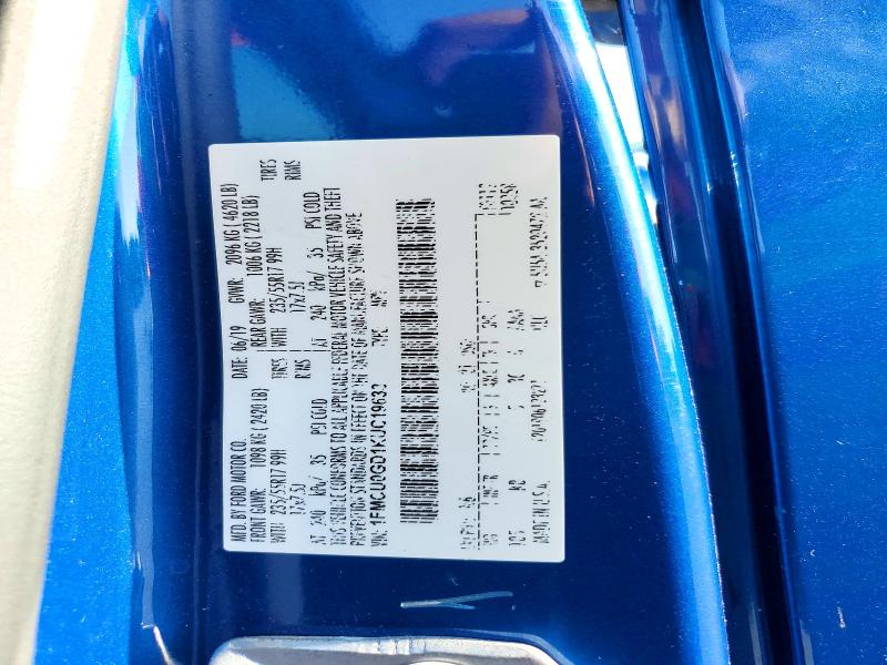 Aukcja sprzedaży 2019 Ford Escape, vin: 1FMCU0GD1KUC19633, numer aukcji: 62900186