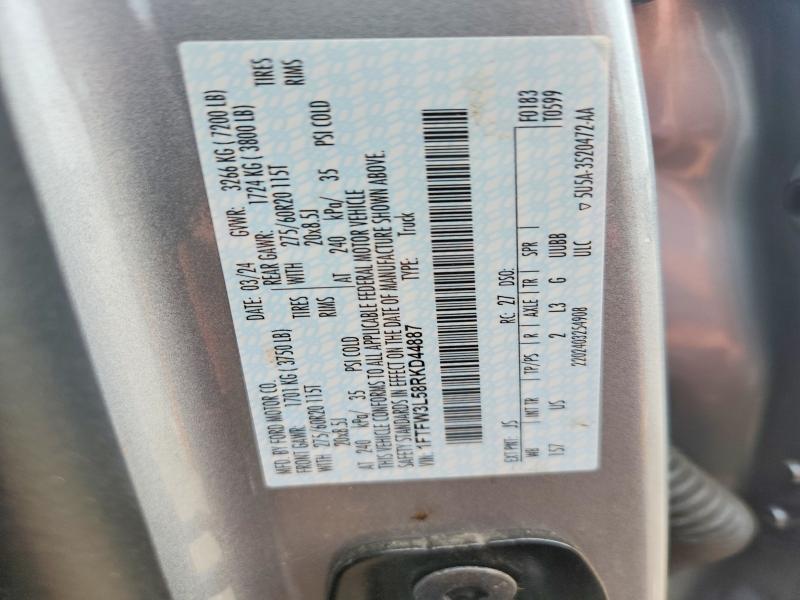 Aukcja sprzedaży 2024 Ford F150, vin: 1FTFW3L58RKD44887, numer aukcji: 61667666
