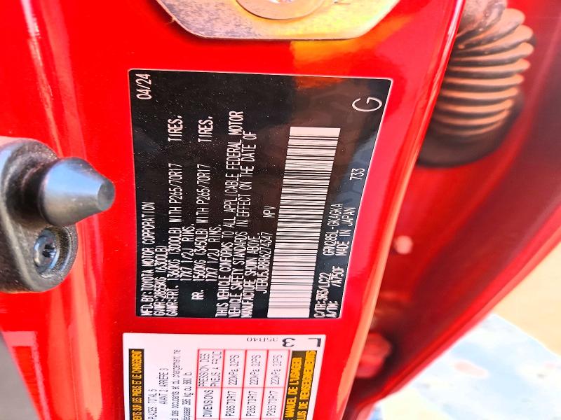 60166516 :رقم المزاد ، JTERU5JR8R6274347 vin ، 2024 Toyota 4runner مزاد بيع
