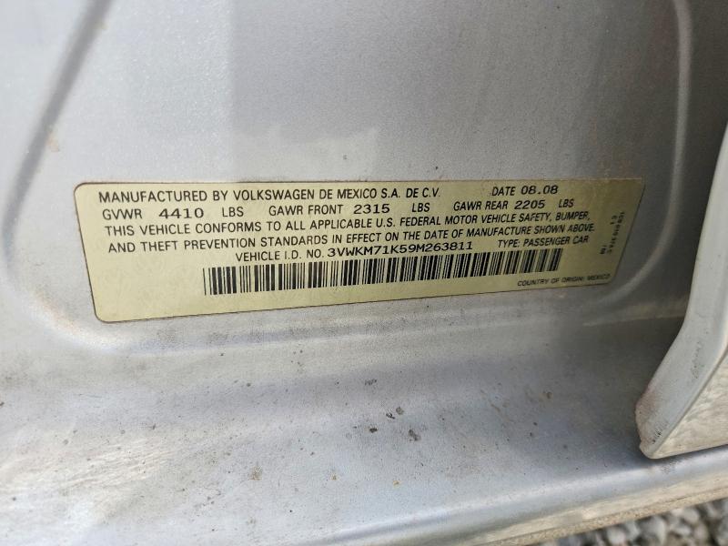 Продаж на аукціоні авто 2009 Volkswagen Jetta, vin: 3VWKM71K59M263811, номер лоту: 59280806