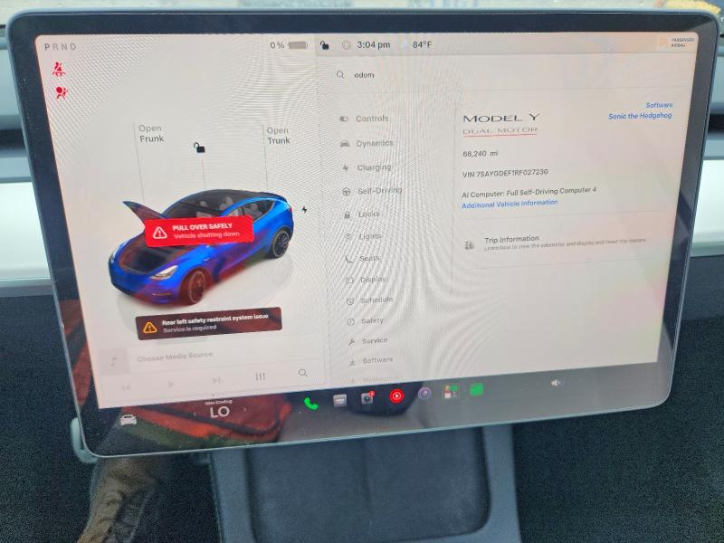 Aukcja sprzedaży 2024 Tesla Model Y, vin: 7SAYGDEF1RF027230, numer aukcji: 61637526