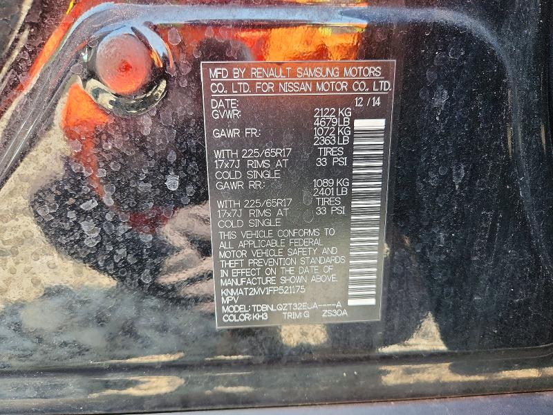 Aukcja sprzedaży 2015 Nissan Rogue, vin: KNMAT2MV1FP521175, numer aukcji: 59404346