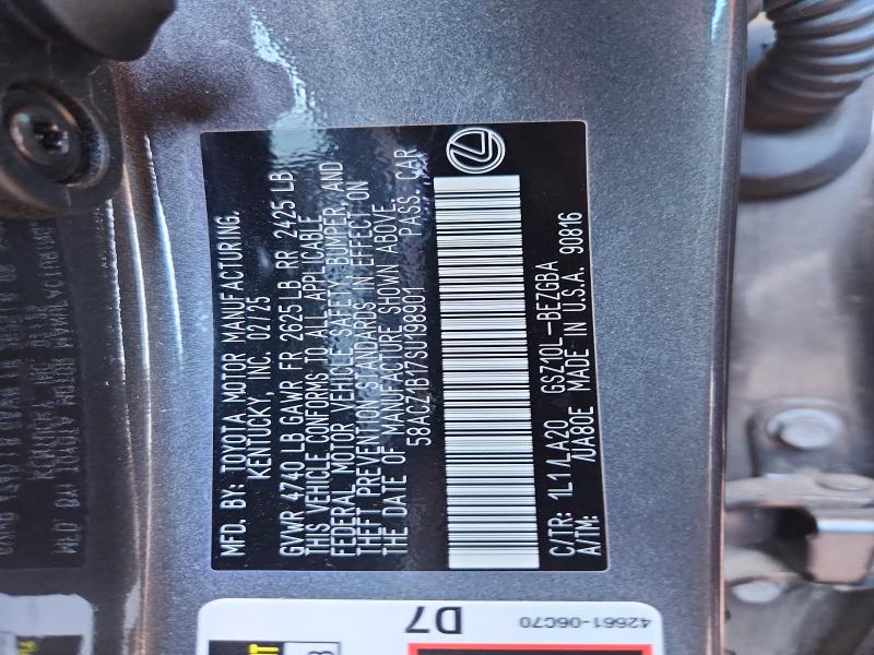 Продаж на аукціоні авто 2025 Lexus Es 350, vin: 58ACZ1B17SU198901, номер лоту: 63402026