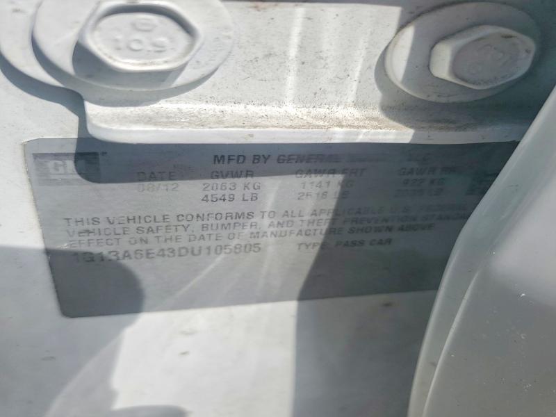 Продажа на аукционе авто 2013 Chevrolet Volt, vin: 1G1RA6E43DU105805, номер лота: 60466636