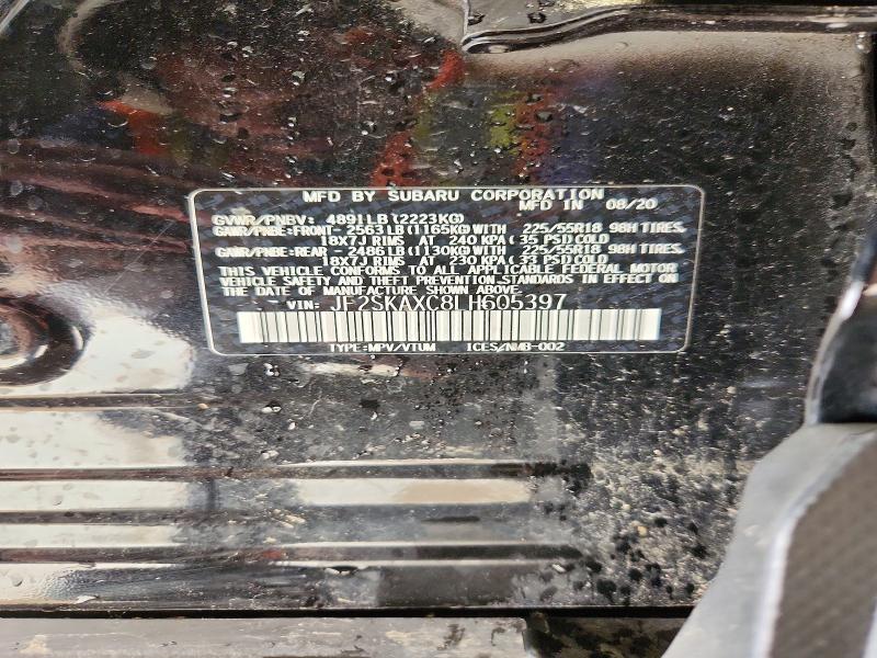 Продаж на аукціоні авто 2020 Subaru Forester, vin: JF2SKAXC8LH605397, номер лоту: 59188206