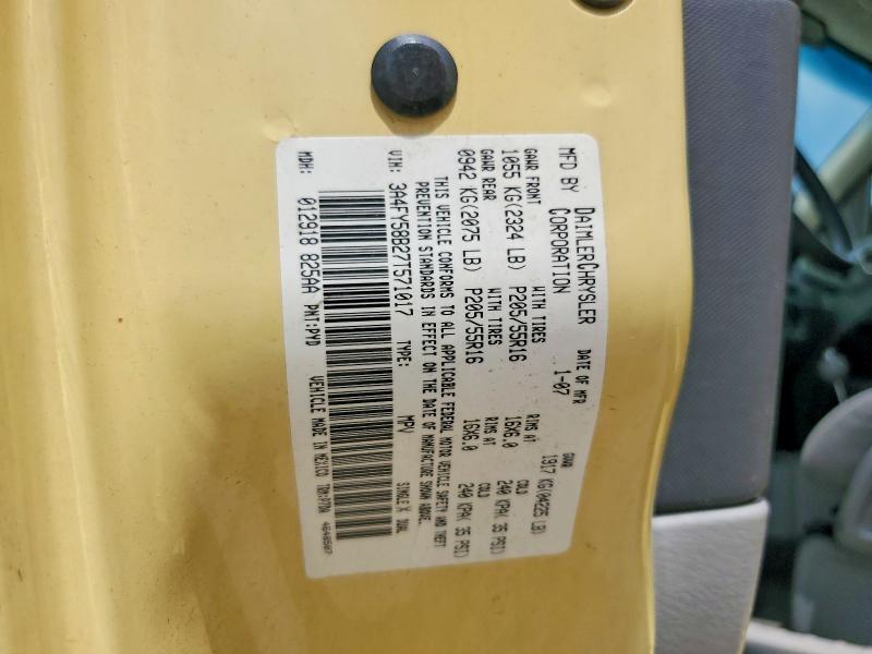 59713276 :رقم المزاد ، 3A4FY58B27T571017 vin ، 2007 Chrysler Pt Cruiser مزاد بيع