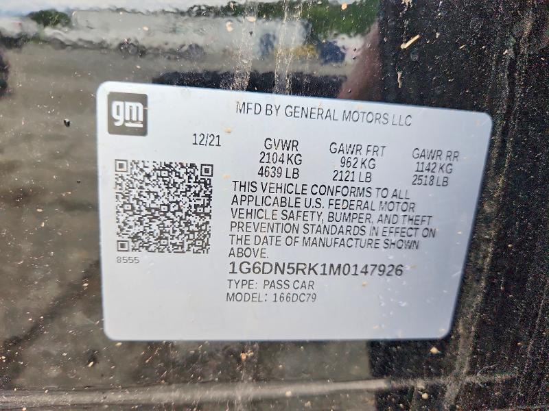 Продажа на аукционе авто 2021 Cadillac Ct5, vin: 1G6DN5RK1M0147926, номер лота: 60020426