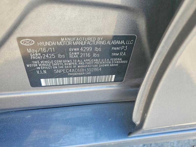 60984306 :رقم المزاد ، 5NPEC4AC6BH302864 vin ، 2011 Hyundai Sonata مزاد بيع