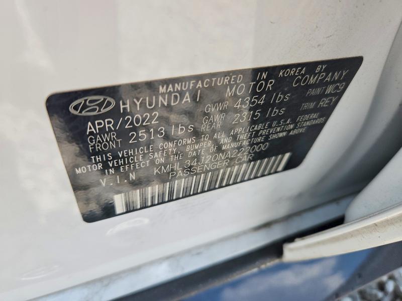 Продажа на аукционе авто 2022 Hyundai Sonata, vin: KMHL34J20NA222000, номер лота: 59068256