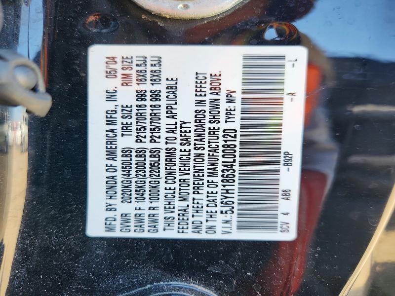 Aukcja sprzedaży 2004 Honda Element, vin: 5J6YH18634L008120, numer aukcji: 62807926