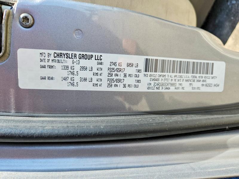 Продажа на аукционе авто 2013 Dodge Grand Caravan, vin: 2C4RDGBG5DR798893, номер лота: 62625186