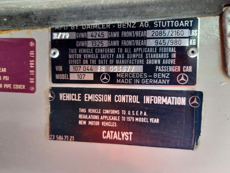 Продажа на аукционе авто 1979 Mercedes-benz Rd, vin: 10704412053877, номер лота: 61886936