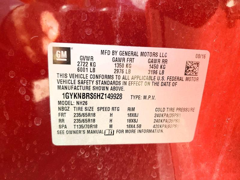 Aukcja sprzedaży 2017 Cadillac Xt5, vin: 1GYKNBRS6HZ149928, numer aukcji: 61528856