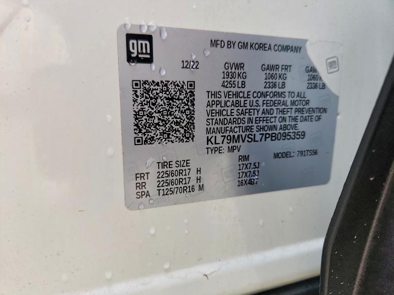 2023 Chevrolet Trailblazer მანქანა იყიდება აუქციონზე, vin: KL79MVSL7PB095359, აუქციონის ნომერი: 60614646